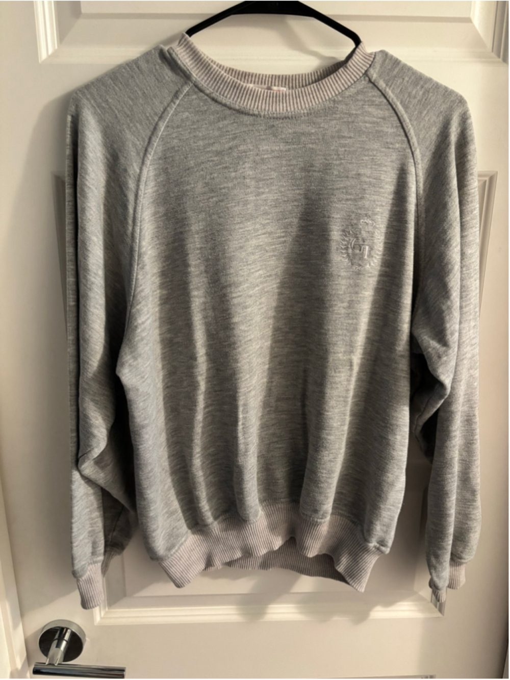 Vintage 90s Grifone Nostalgic Modern Style Crewneck Sweatshirt Heather Grey